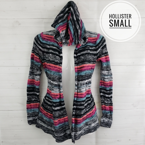 Hollister Sweaters - Small Hollister Hooded Cardigan Sweater